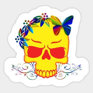 Colorful Skull Sticker